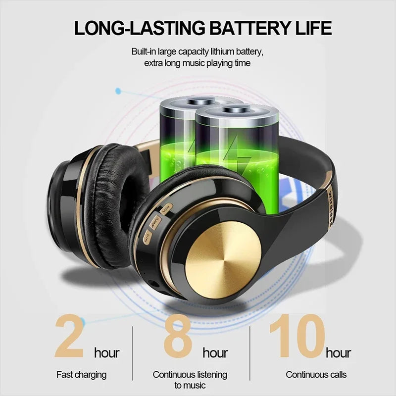 Fones de ouvido Bluetooth T5, sem fio, com microfone, dobrável, para jogos, Huawei