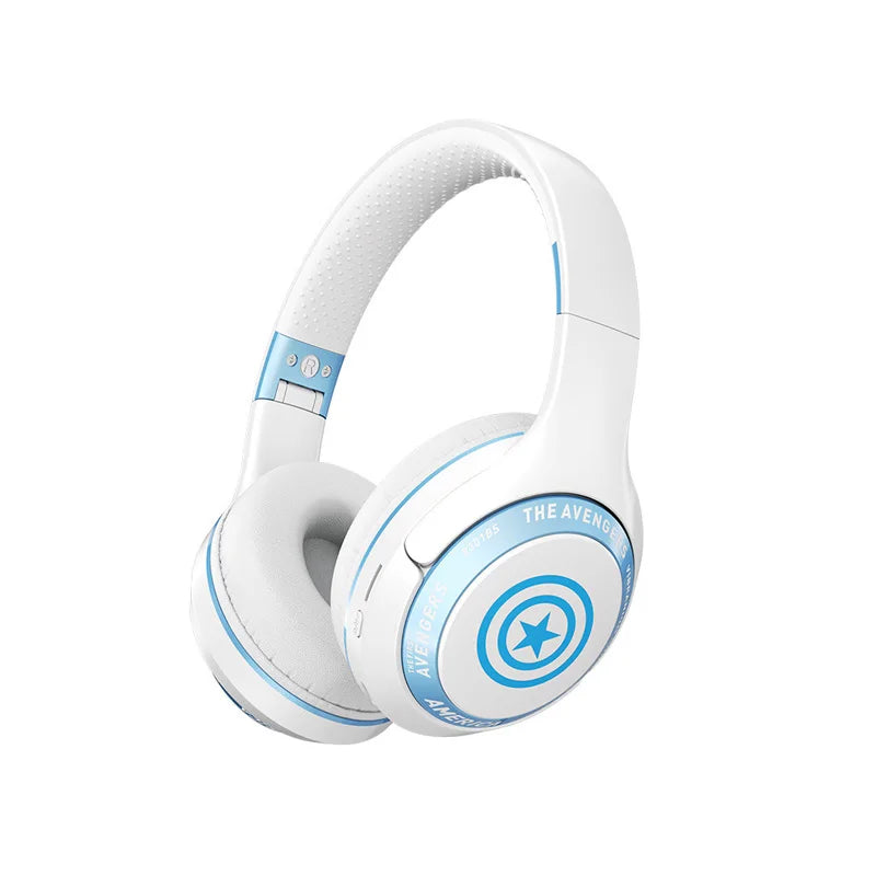 Fones de ouvido sem fio dobráveis Bluetooth Marvel Spider Man para computador com cancelamento de ruído e som estéreo HIFI para jogos